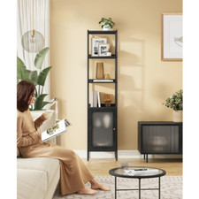 Tall Bookcase Shelf Storage Shelving 7 Units Free Standing Open Wood Bookshelf