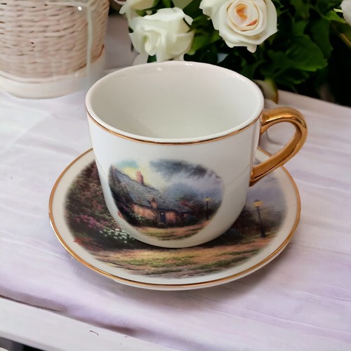 Vtg thomas kinkade tea cup - kinkade,