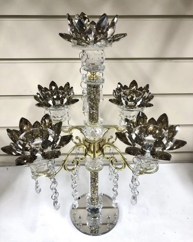 Crushed diamond candle holder - crushed,