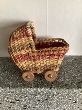 Vintage dolls house wicker