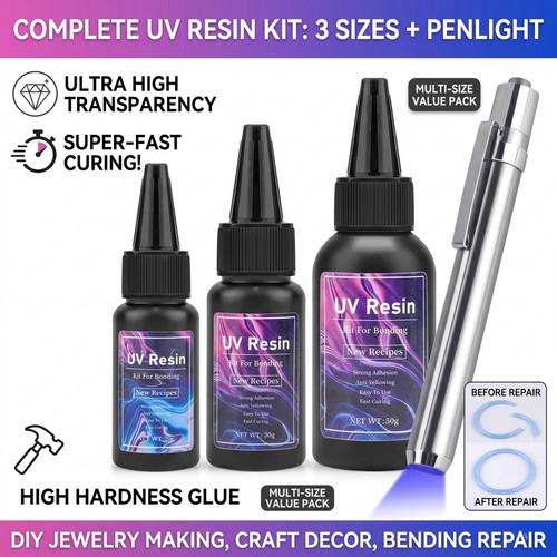 Clear epoxy resin glue - uv,