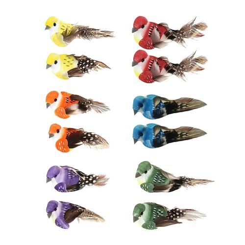 12pcs set artificial - artificial, birds
