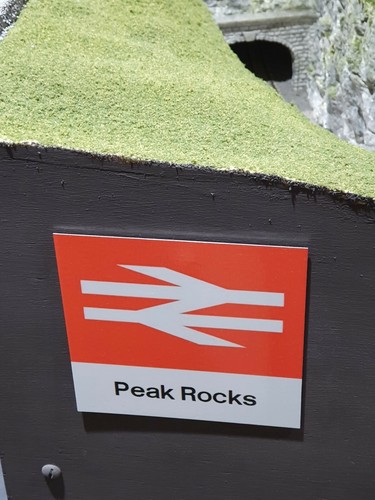 Customised model railway sign - model,