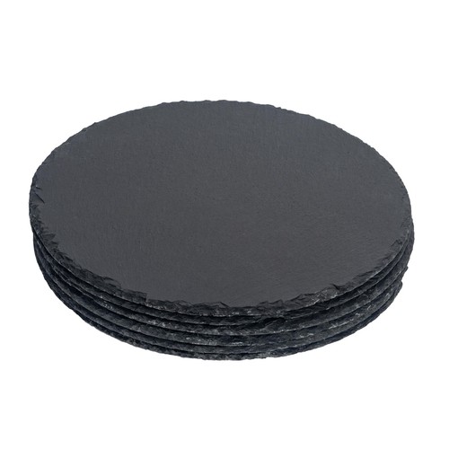 Round slate placemats - slate,