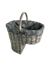 Grey wash wicker stair basket - grey-wash,