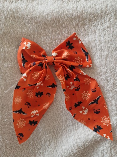 Halloween bow hair - hair, clip