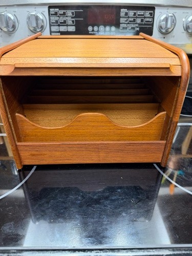 Teak teck vtg desk organizer - teck,