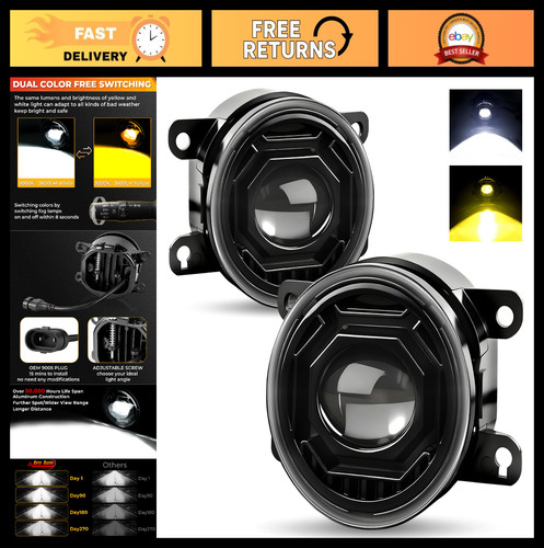 White amber led - 3.5", fog