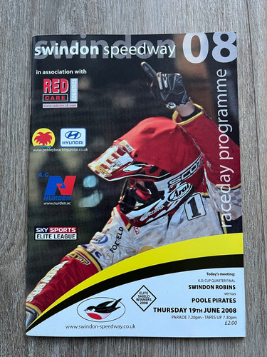 Swindon speedway programme - swindon,