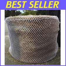 Knotless Slow Feed Hay Net for Round Bales - 5mm Thick with Repair Kit Included