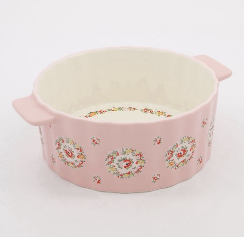 Cream pink floral oven safe - oven,