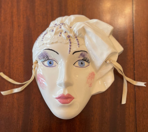 Vintage ceramic wall mask - ceramic,