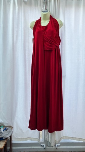 Women long red halter neck - women's,