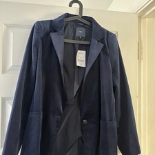 Next navy velvet blazer, Size