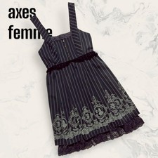 axes femme Alice in Wonderland Flocky Lace Pattern Dress Lolita Kawaii