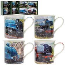 SET 4 FINE CHINA MUGS  STEAM