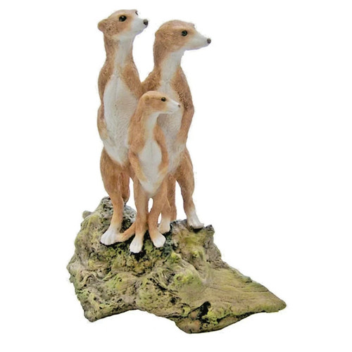 Meerkat family ornament statue - meerkat,