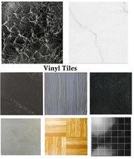 Vinyl floor tiles self adhesive easy to fit flooring DIY Kitchen Bathroom Home