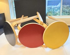 (3) vintage IKEA Stools With