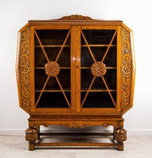 Antique Carved Oak Display