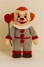 Halloween Pennywise Clown IT Horror  Knitted Knitting DK Pattern Only 25cm Tall