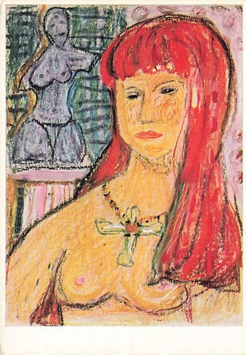 Old postcard ursula dethleffs - postcard,