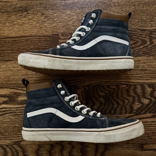 Vans blue suede high top - blue,