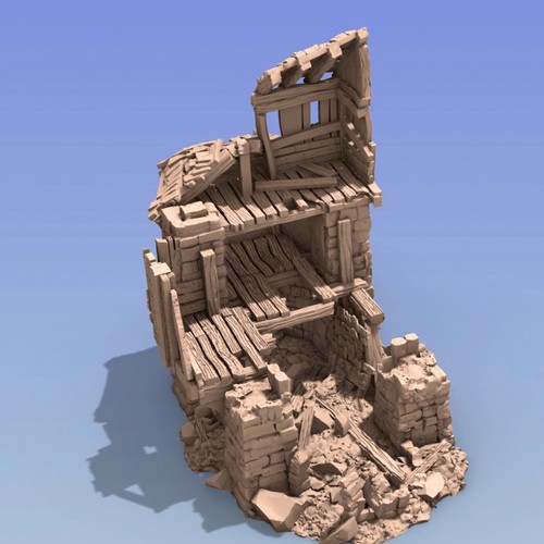 Ruined house fantasy - ruined,