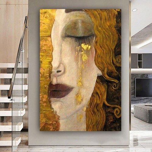 Golden tears klimt canvas wall - klimt,