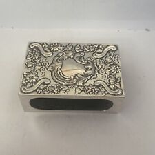 A Fine Solid Silver Matchbox Holder, London 1890 William Comyns (F2413)