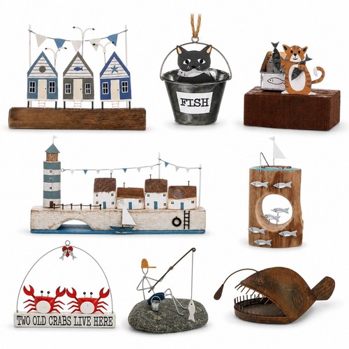 Mini nautical coastal ornament - nautical,