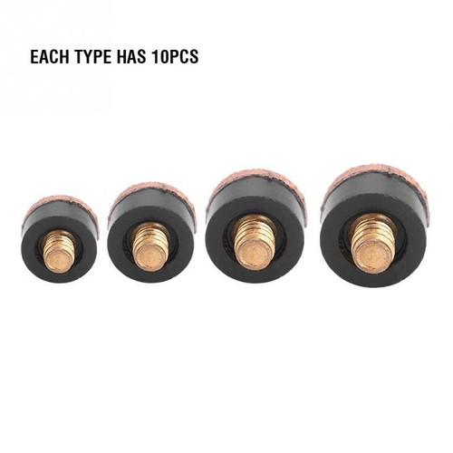 10pcs brass leather cue - leather, tip