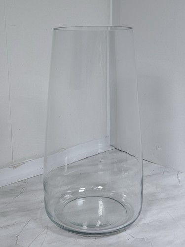 Large clear glass - clear, vase