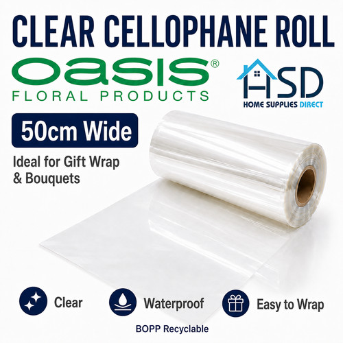 Oasis clear cellophane florist - clear,