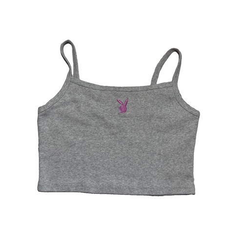 Heather grey playboy spaghetti - heather,