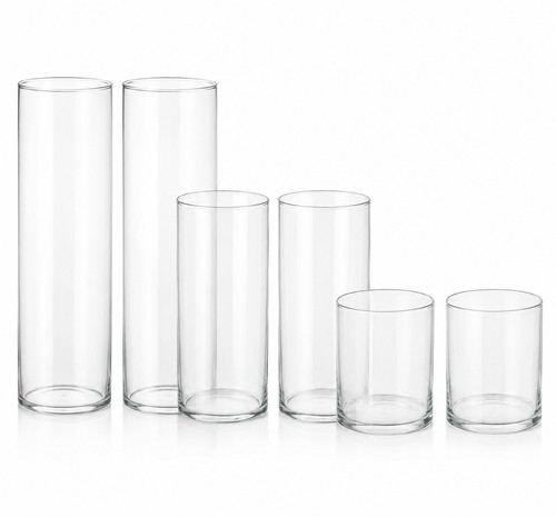 Glass cylinder vase set - cylinder,