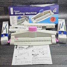 PF Office Paper Binding Machine with Plastic Binders - VGC
