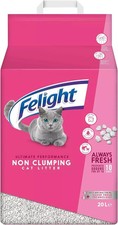 Felight Non-Clumping Cat Litter (20L Bag) Antibacterial Silverfresh Technology
