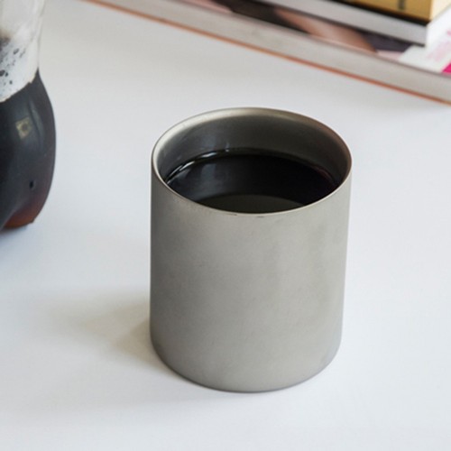 Double wall titanium mug with - double,
