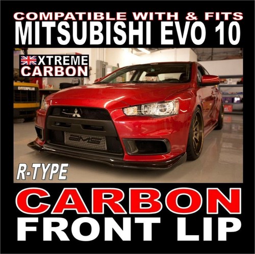 Carbon style front lip - carbon,