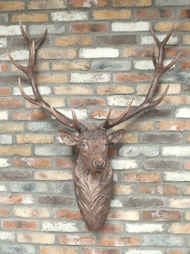 Large rustic stag head - large,