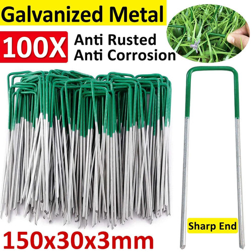 Weed fabric galvanised staples - galvanised,