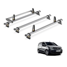 Peugeot Partner Roof Rack (2018+ Standard) 3 Bars & Roller Van Guard Ulti Trade