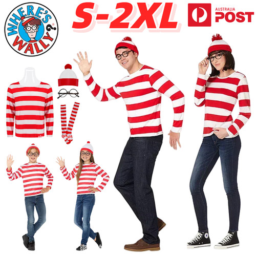 Wheres wally costume men women - wheres,