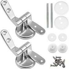 2pcs WC Toilet Seat Hinges Soft Close Hinge Replacement Hinge Set with Fittings