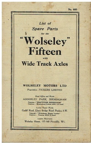 Wolseley fifteen wide track - wolseley,