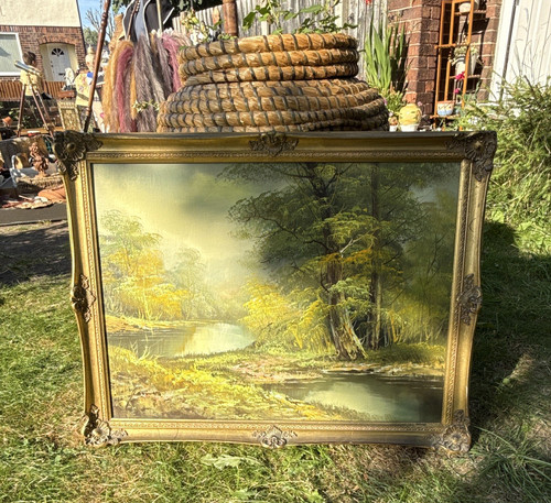 Original oil painting woodland - original,