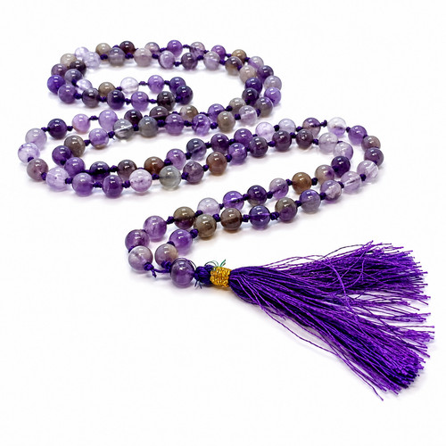 Amethyst worry beads necklace - worry,