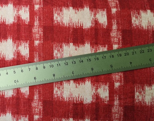 Ikat plaid red belle - plaid,