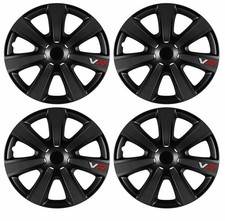 4 x Black VR Wheel Trims Hub